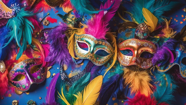 Colourful opera masks